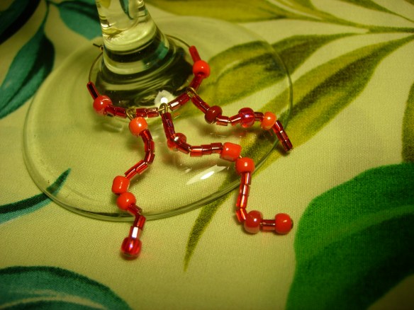 Beads on bent wires. Bending wire is FUN!